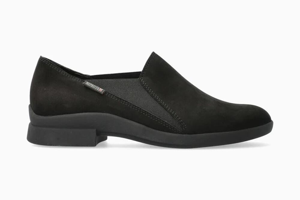 NEW $299 MEPHISTO SIRINA Black Leather Nubuck Suede SOFT-AIR Loafer Shoes US 6